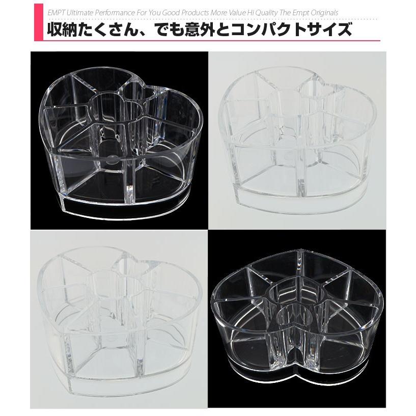 ハート透明ボックス コスメ メイク道具 小物入れ |  | 03