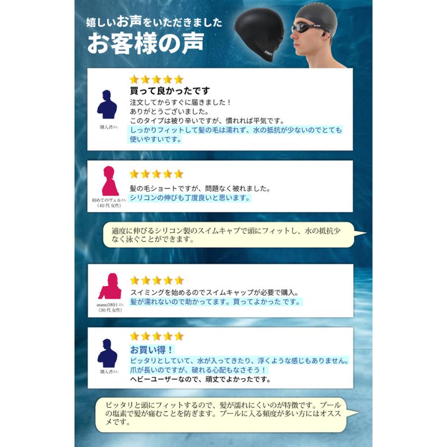 EMPT水泳キャップブラック2（裏側凸ありタイプ） 水泳帽 帽子 競泳用 練習水着 水着用品 練習用 競泳 水泳試合 水泳 スイミング スイム |  | 12