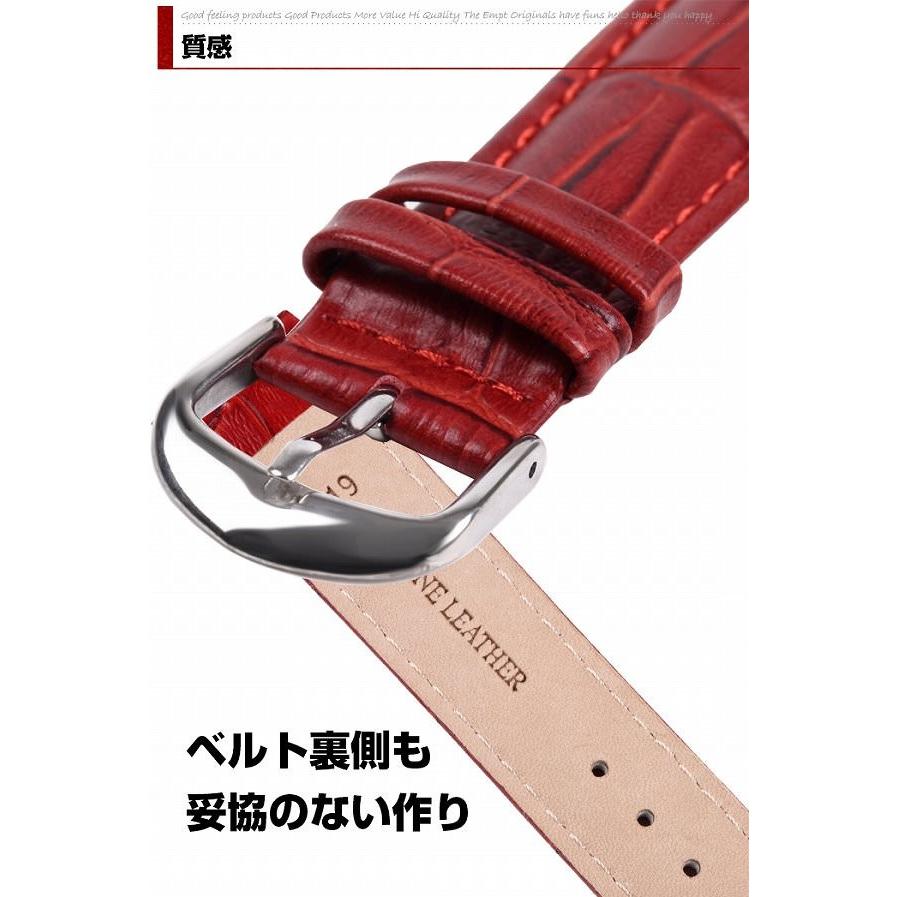 腕時計バンドノーマルタイプレッド明赤22mm｜empt｜06