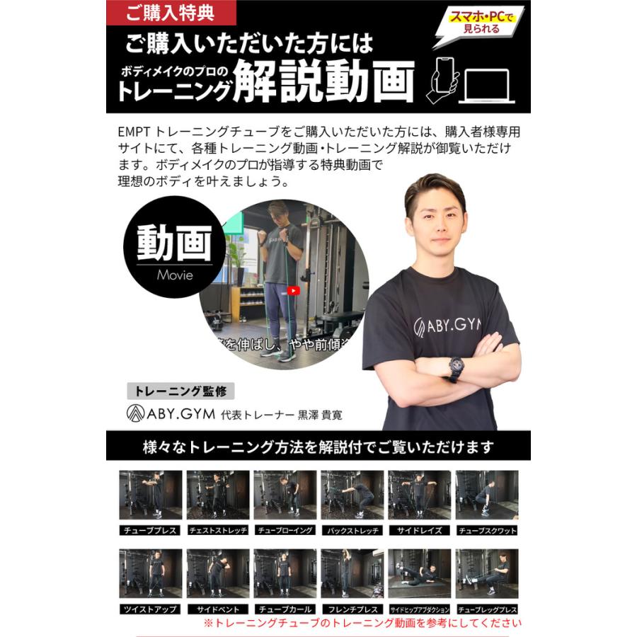 布カバー付き EMPT トレーニングチューブ チューブ トレーニング トレーニングバンド 筋トレグッズ きんとれグッズ 懸垂 背筋 収縮チューブ レジスタンスバンド |  | 06