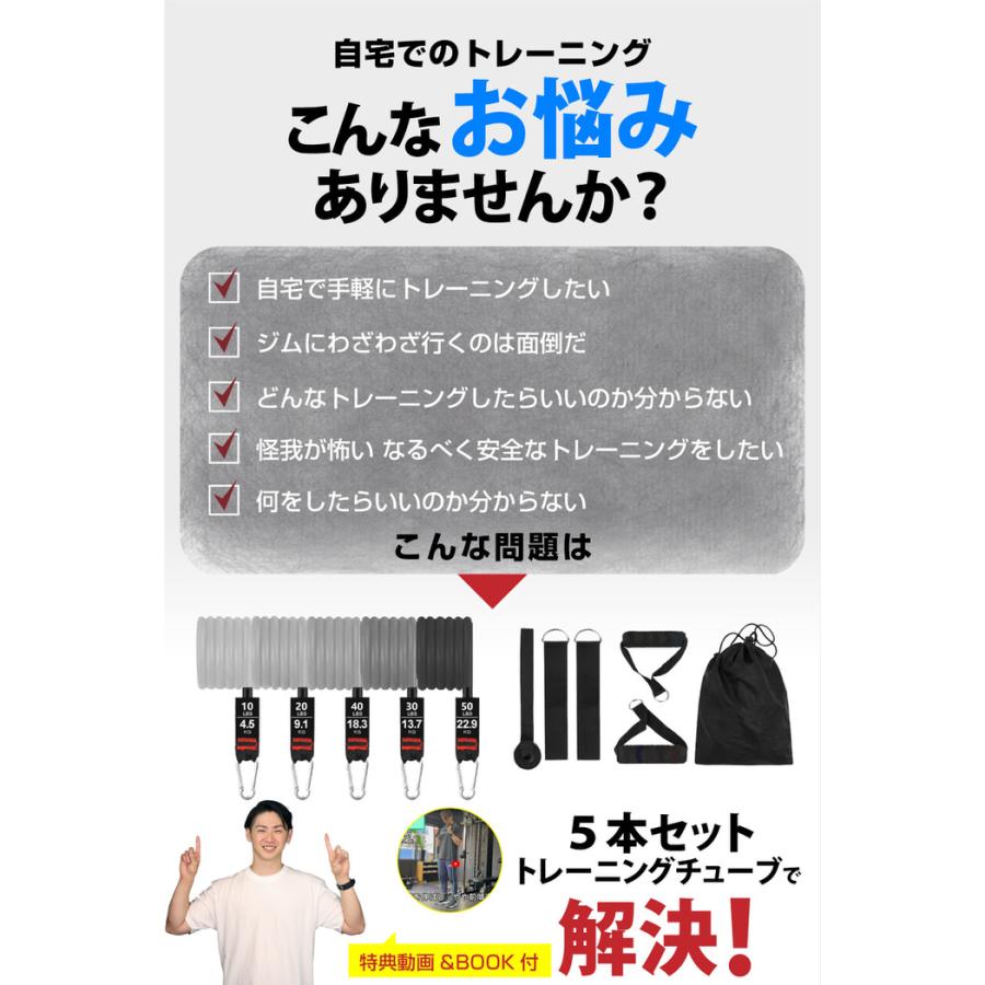 トレーニングチューブ 11点セット グレーグラデーション トレーニング チューブトレーニング フィットネスチューブ 筋トレベルト トレーニング チューブ パワー |  | 02