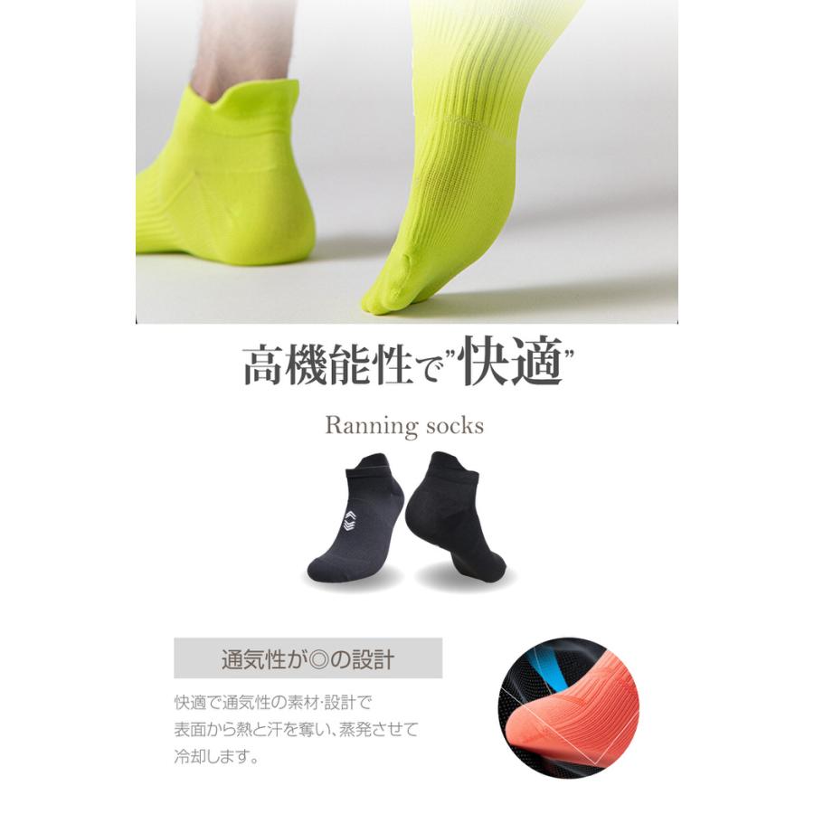ランニングソックスメンズ1 ランニング 靴下 人気 ジュニア クルー丈 シンプル 防臭 速乾 ショート ジュニア  通気性 |  | 12