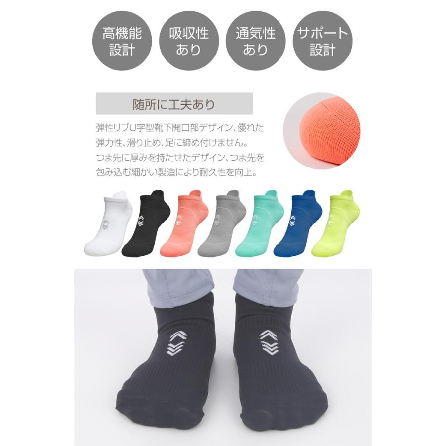 ランニングソックスメンズ1 ランニング 靴下 人気 ジュニア クルー丈 シンプル 防臭 速乾 ショート ジュニア  通気性 |  | 13