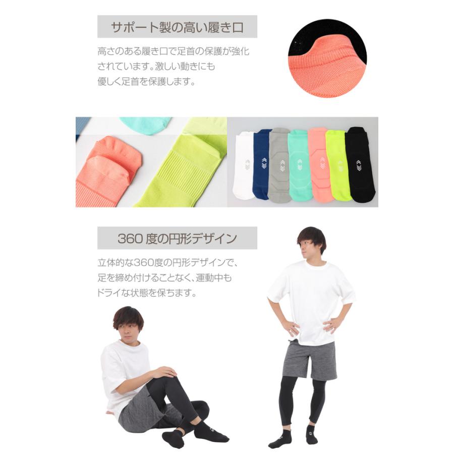 ランニングソックスメンズ1 ランニング 靴下 人気 ジュニア クルー丈 シンプル 防臭 速乾 ショート ジュニア  通気性 |  | 07