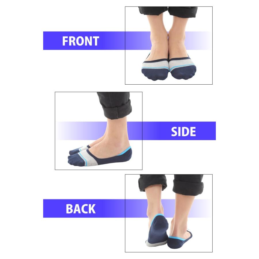 ストライプメンズカバーソックス フットカバー 浅口ソックス 脱げない 防臭 カジュアル かっこいい ストライプ 赤 青 黒 白 緑 紺  ホワイト グリーン ネイビー |  | 06