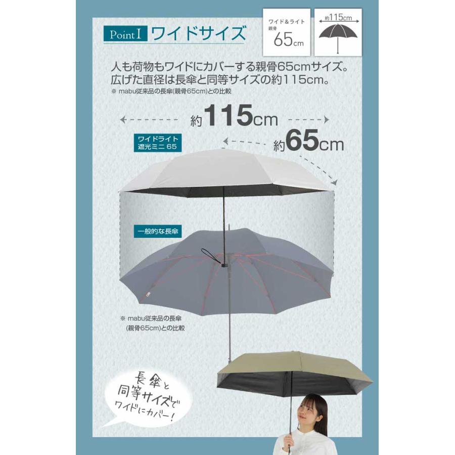 ワイドライト遮光 ミニ65 傘 頑丈 耐風 一級遮光 大きい 大きめ ビッグサイズ シンプル おすすめ  人気 |  | 04