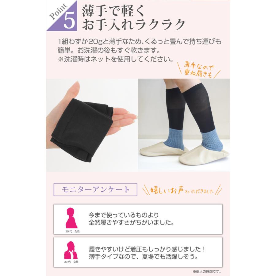 はきやすい 着圧サポーター 薄手 ふくらはぎサポーター 引き締め 締め付け コットン 綿 レディース フリーサイズ グッズ 洗える おすすめ |  | 07