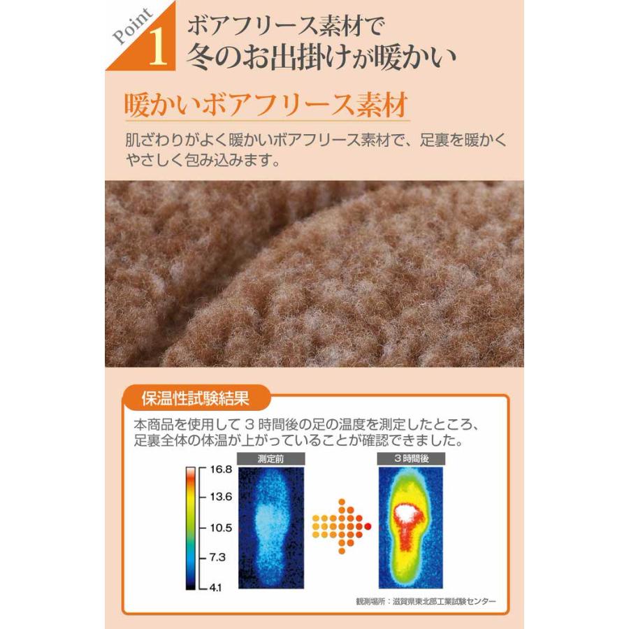 暖ボアフリースインソール 中敷き 冬 消臭 寒い 暖かい ポカポカ ふわふわ　 かかと 冬用  かかとだけ |  | 04