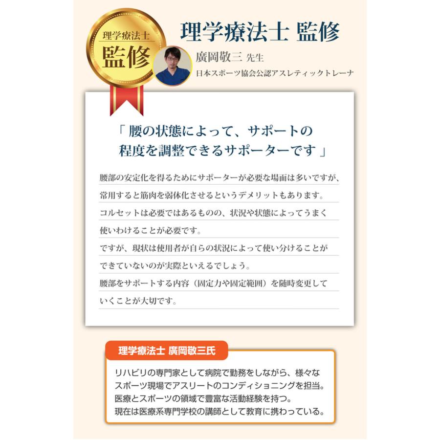 腰と骨盤の4Way メッシュ サポーター 骨盤 通気性 メッシュ スポーツ 作業用 介護 力仕事 目立たない ベルト  サポートベルト |  | 02