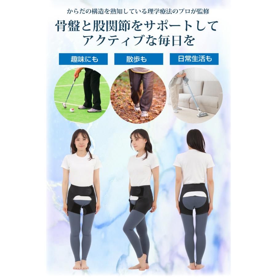 からだにフィットする 股関節のテーピングラインサポーター 腰 男性