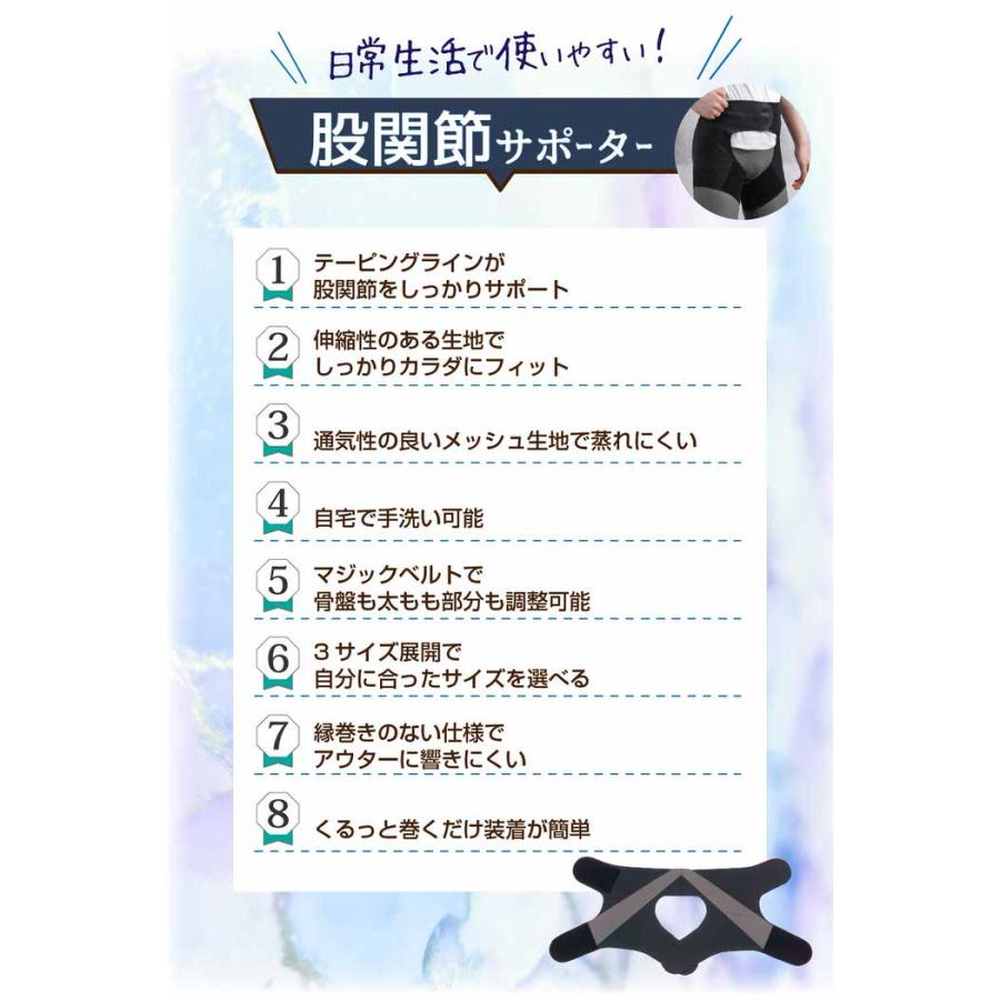 からだにフィットする 股関節のテーピングラインサポーター 腰 男性 女性 メンズ レディース グッズ 蒸れない 通気性 蒸れにくい  メッシュ |  | 14