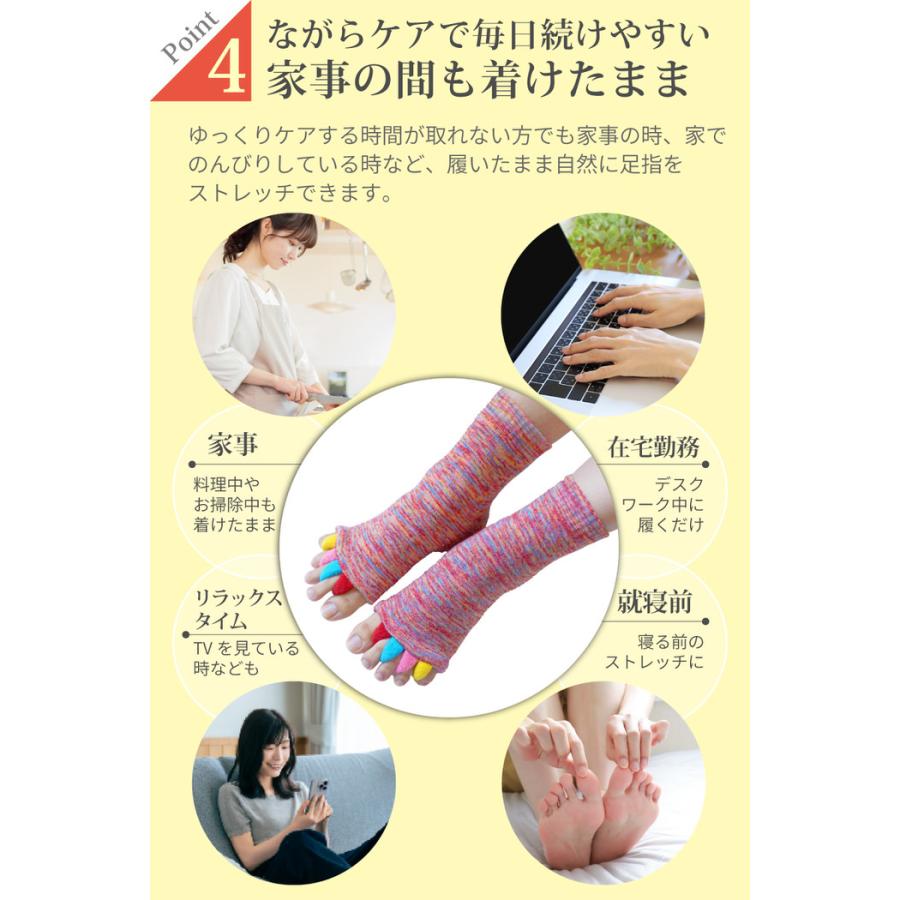 あしゆび開放ケアソックス 足指ソックス 寝指 開く 足指サック トレーニング 足指ソックス 足ゆび開く 5本指 フットセパレーター  足指マッサージ |  | 07