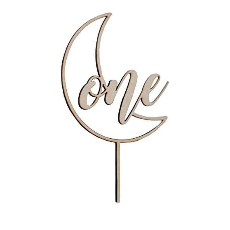 Beauty 新春福袋21 Playerケーキ飾り ケーキトッパー One 木製 1歳 誕生日ケーキ ハッピーバースデー 誕生日 飾り付け バースデーケー