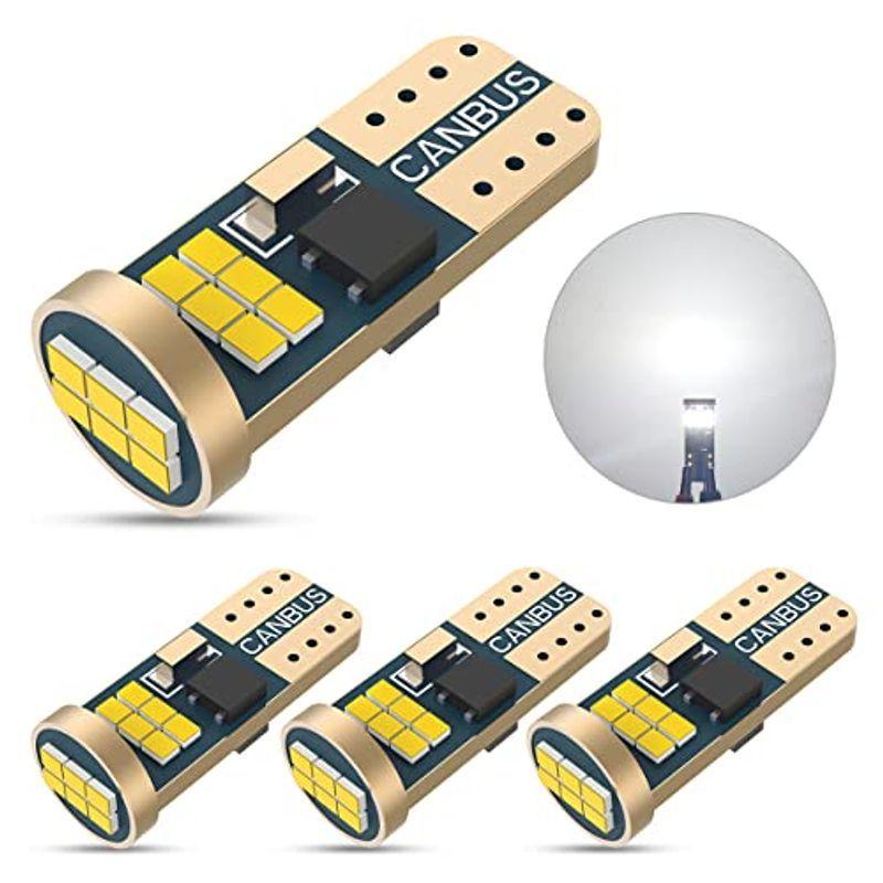 12v 24v車用 T10 Led ホワイト 爆光 キャンセラー内蔵 ポジションランプ ナンバー灯 ルームランプ 高耐久 無極性 車検対応 買得
