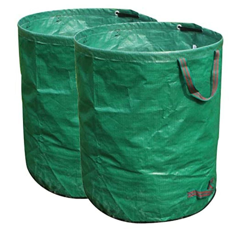 wlikn ガーデンバッグ - ガーデンバケツ272L 2パック 実物 再利用可能な麻袋 折り畳み 自立式 ジャンピング たい肥 集草 大型庭用袋 【SALE／99%OFF】
