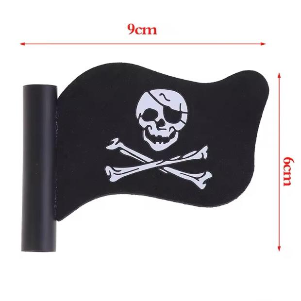 海賊旗 スカル アンテナトッパー ブラック ［AN-01］ | 