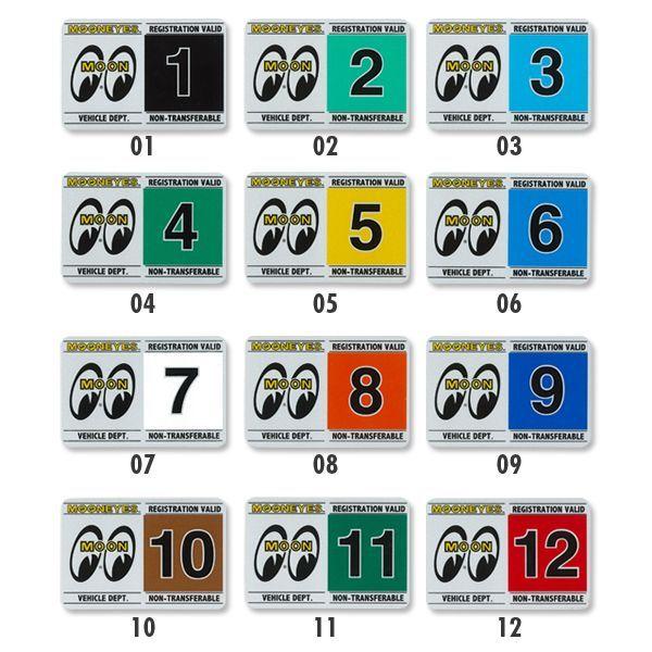 ムーンアイズ MOONEYES レジストレーション ステッカー [DM212] 車検 月別 | MOONEYES | 01