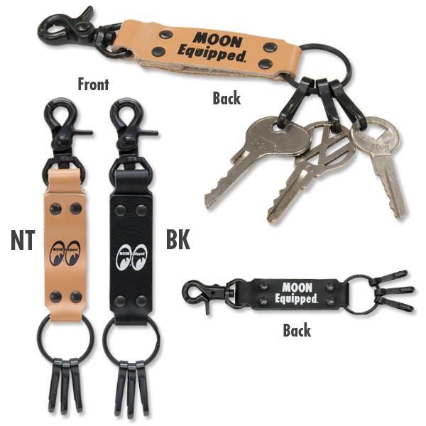 ムーンアイズ MOON Equipped レザー キー フック [MKR166] MOONEYES キーホルダー | MOONEYES | 01