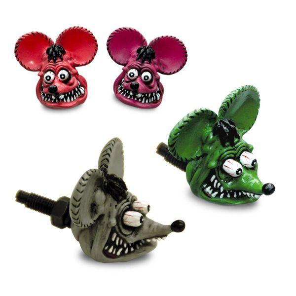 ムーンアイズ MOONEYES Rat Fink ヘッド ライセンス ボルト グリーン [RAF264GR] ラットフィンク ナンバーボルト | MOONEYES