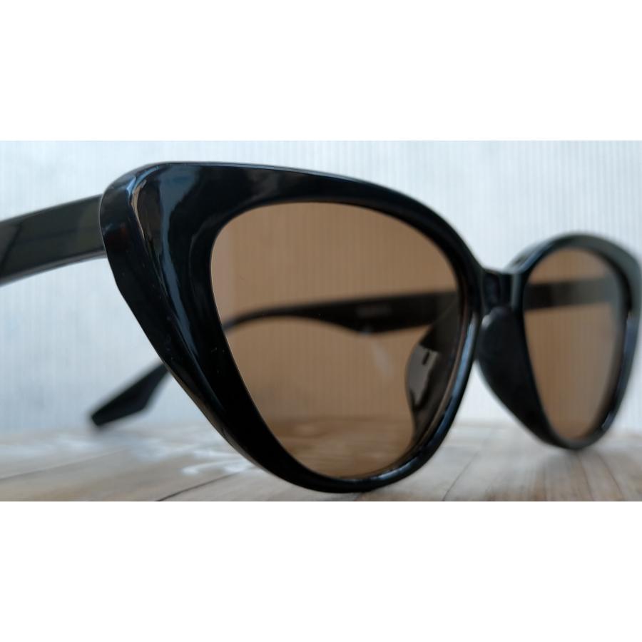 キャッツアイ UVカット サングラス ブラックフレーム × ブラウンレンズ［SG-04］ ロカビリー |  | 02