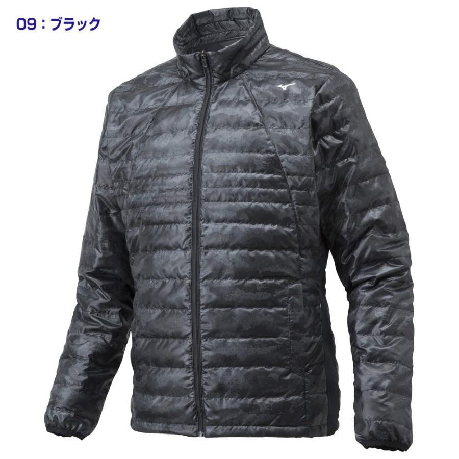 迷彩柄ダウンジャケット ネイビー ミズノ ブレスサーモ