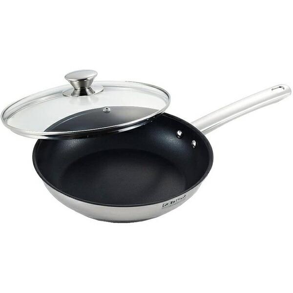 ステンレスフライパン 24cm 落合 務 IH200V対応 フタ付 LB-175 ステンレスフライパン 24cm 落合 務 IH200V対応 フタ付 LB-175
