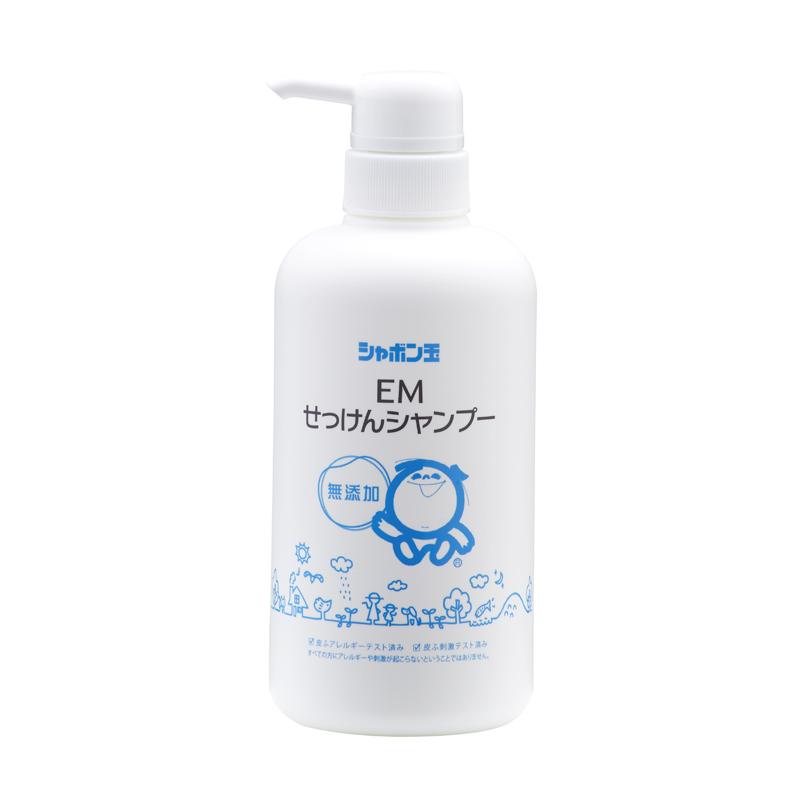 シャボン玉石けん EMせっけんシャンプーボトル 520ml em EM 石鹸 お風呂 オフロ せっけん シャンプー 洗髪 頭皮 スカルプケア 無添加 日用品 バスグッズ | シャボン玉石けん