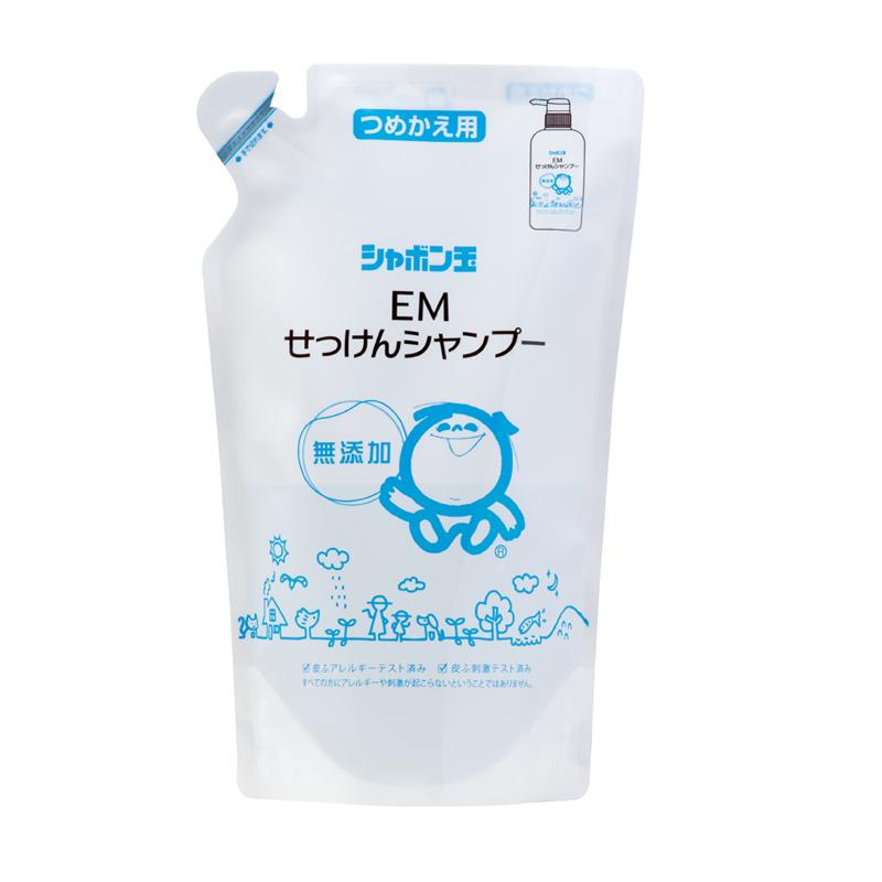 シャボン玉石けん EMせっけんシャンプー 詰替え用420ml em EM 石鹸 お風呂 オフロ せっけん シャンプー 洗髪 頭皮 スカルプケア 無添加 日用品 バスグッズ | シャボン玉石けん