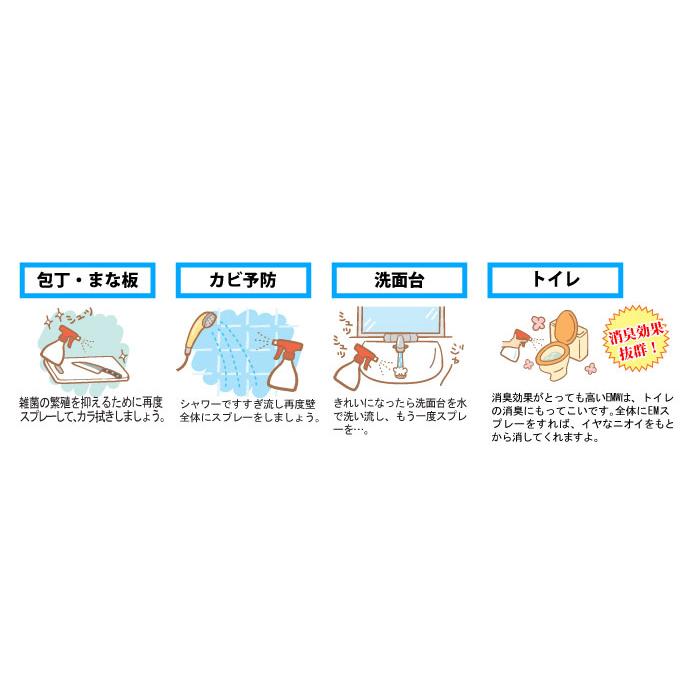 ハウスケア用発酵液 EMW 500ｍｌ 5本セット スプレー付き 送料無料 emw EM EM生活 イーエムダブリュー 家庭用洗剤 消臭剤 マルチクリーナー 多目的洗浄剤 |  | 03