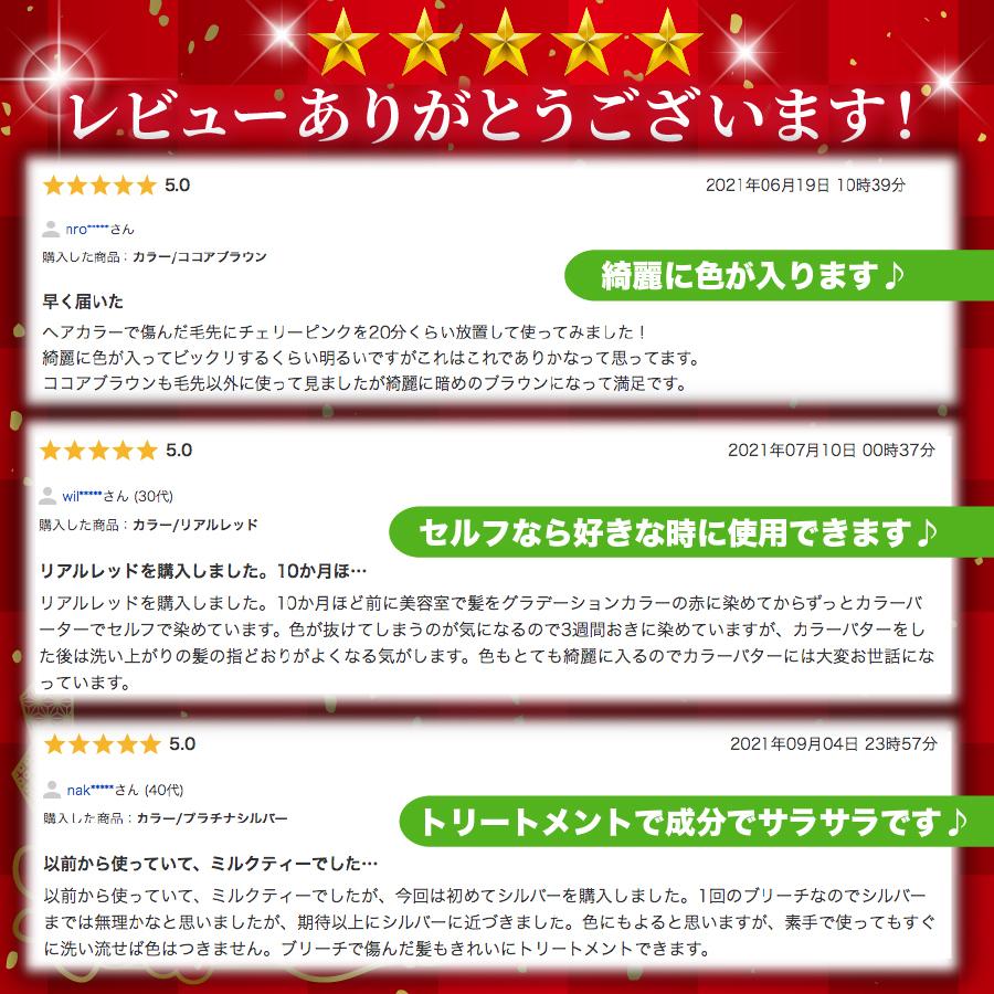 カラーバター エンシェールズ ヘアカラー トリートメント カラーリング 髪染め セルフカラー アッシュ ダークシルバー 200 青 ピンク オレンジ ネイビーブルー |  | 02