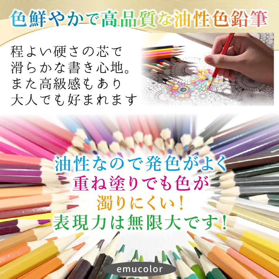 色鉛筆 24色 セット 油性 子供 小学生 中学生 お絵かき 大人の塗り絵 画材セット｜emu-color｜02