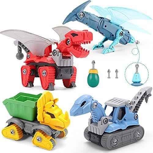 SUMXTECH 恐竜おもちゃ 組み立ておもちゃ 電動ドリルおもちゃセット 人気 大工さんごっこ DIY組み立て式の恐竜おもちゃ STEM知 おしゃれ遊び