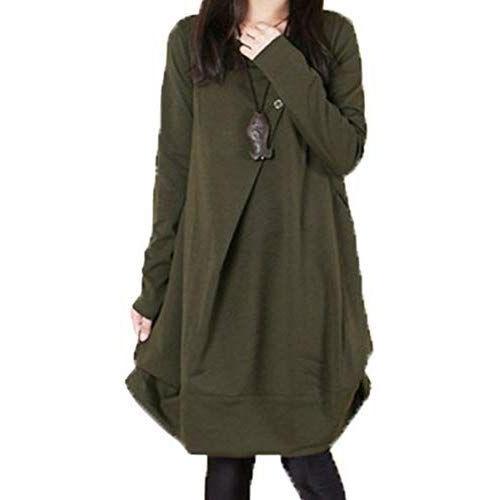 セカンドルーツ 長袖 シンプル バルーン ワンピース カーキ ダークグリーン 薄手 かーき 緑 アジアン ボヘミアン風 ぐりーん みどり 代引不可