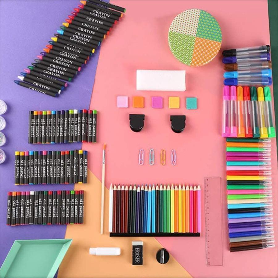 100 本物保証 Yalufa お絵かきセット 色鉛筆 176ピース 絵の具セット 水性色鉛筆 クレヨン 固形水彩 カラーサインペン オイルパステル 子供用 最終値下げ Moinmoin Socialmedia De