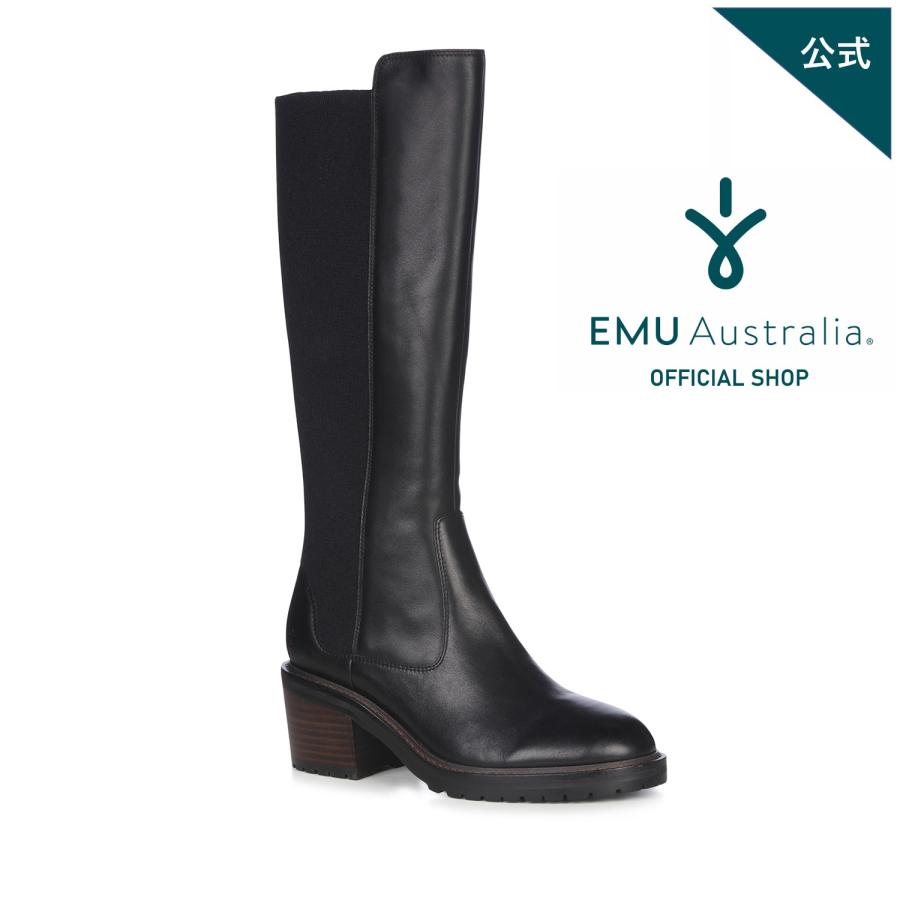 EMU Australia エミュ Macedon ブーツ ロング 革 ウール 防水 レイン 