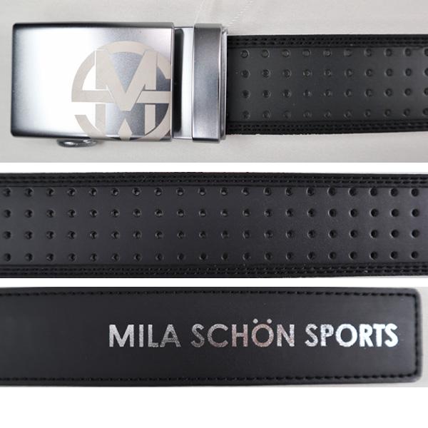 mila schon（ミラショーン） (最長110cm／黒) SALE／メッシュ ベルト