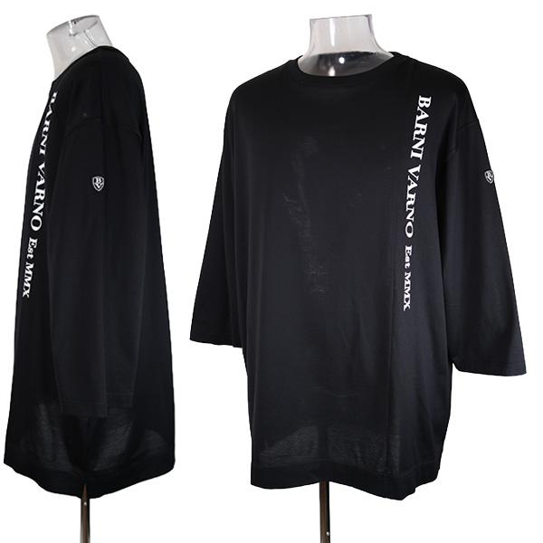 ・バーニヴァーノ(3L) 七分袖Ｔシャツ 2026新作 春夏 メンズ 丸首 ロゴプリント 日本製 hh5535-09の画像