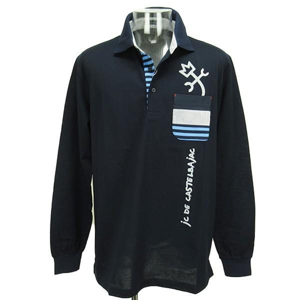 今だけ特価 ソックス進呈 カステルバジャック ３０ Off 新作 春夏 メンズ 家紋 ロゴプリント 長袖ポロシャツ L Ll Sh 117 59 オンラインストア直売 Www Superavila Com