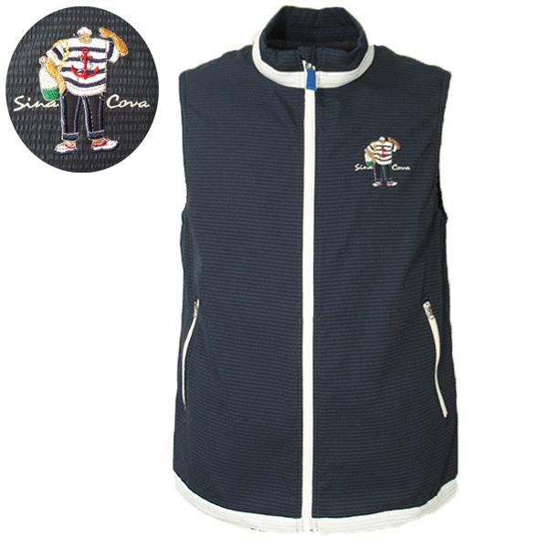 残りわずか ソックス付き シナコバ メッシュベスト 21新作 春夏 メンズ キャラクター刺繍 フルジップ 前開きベスト ゴルフ L Ll V 29 日本全国送料無料 Zoetalentsolutions Com