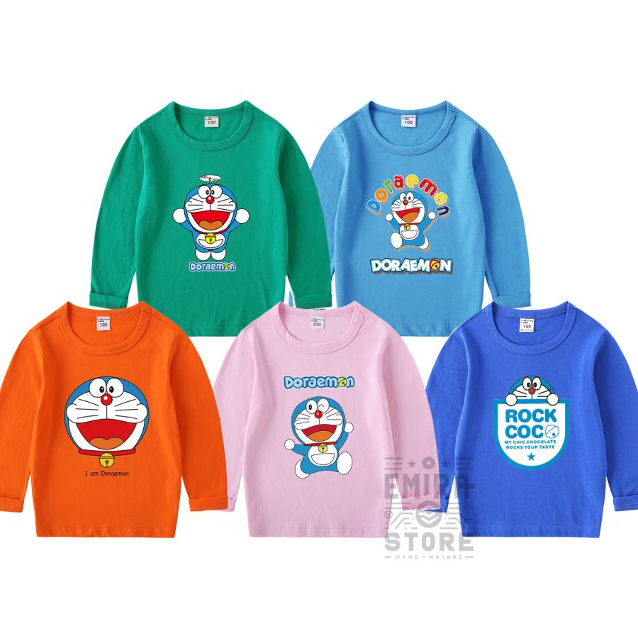 多色・多柄】子供服 ドラえもん 長袖Tシャツ 韓国風 丸首 トップス 