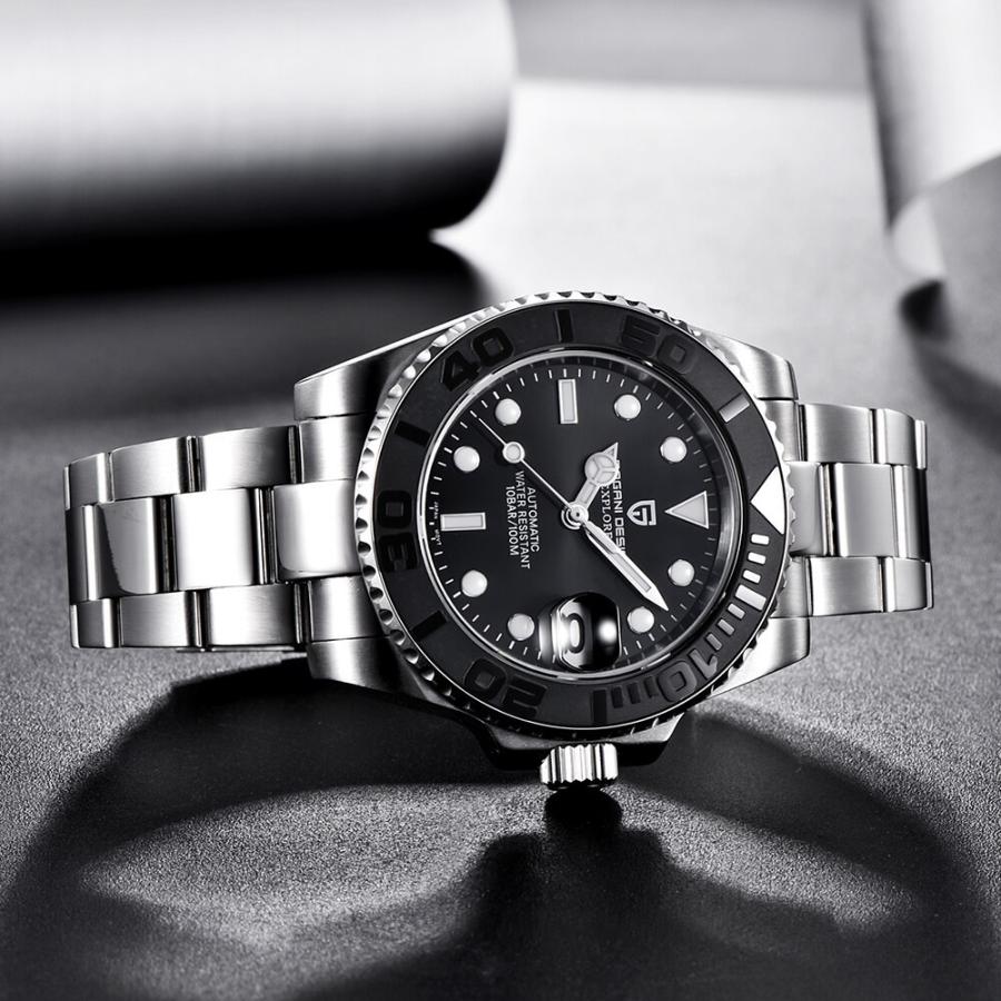 全国組立設置無料 パガーニ デザイン メンズ 自動巻き 防水 メカニカル 腕時計 高級ビジネスウォッチ Nylon Black 楽天1位 Secretoftheislands Com