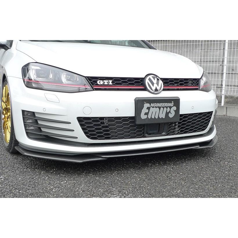エムズ GOLF/ゴルフ7 GTIフロントリップスポイラー3ピースセット(左右