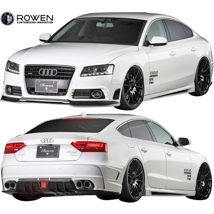 【M's】 アウディ A5 スポーツバック 2.0T 前期 ABA-8T (2010.01-2011.12) ROWEN リアバンパー FRP 未塗装 ロエン  エアロ パーツ 1A003P10の画像