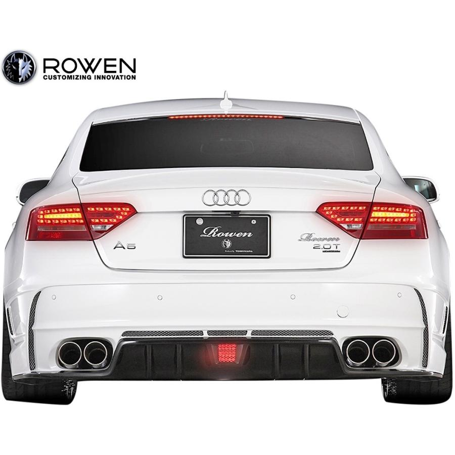 【M's】 アウディ A5 スポーツバック 2.0T 前期 ABA-8T (2010.01-2011.12) ROWEN リアバンパー FRP 未塗装 ロエン  エアロ パーツ 1A003P10の画像