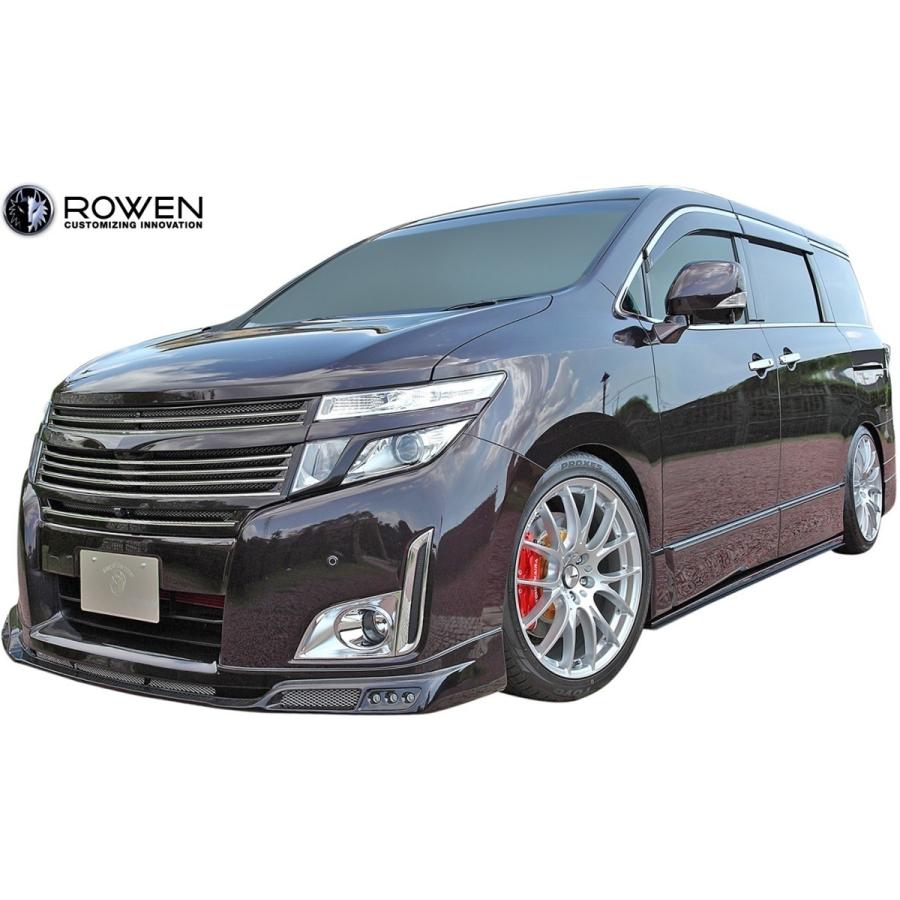 【M's】 日産 E52 エルグランド ハイウェイスター 前期 (2010.08-2013.12) ROWEN リアハーフスポイラー  (マフラーレス仕様) ロエン エアロ パーツ 1N002P01