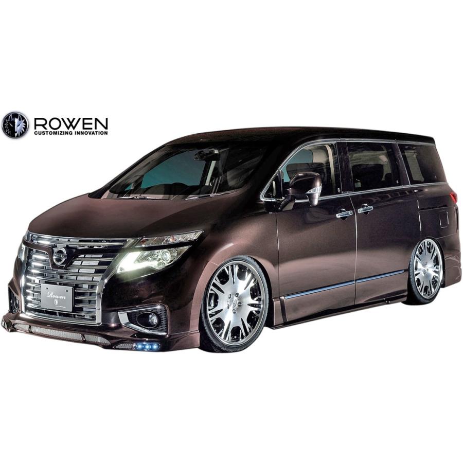 【M's】E52 エルグランド ハイウェイスター 中期 (2014.1-2020.9) ROWEN フルエアロ 3点 (4本出しマフラー専用) プレミアム スタイルキット A ロエン 1N002X31の画像