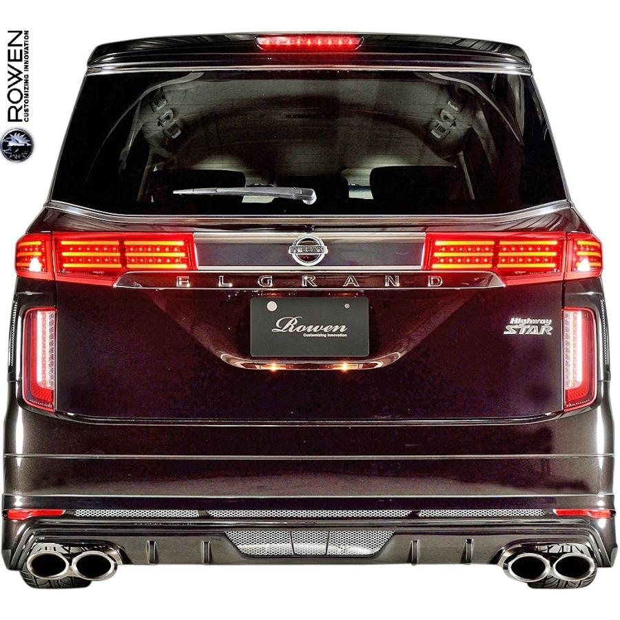 【M's】E52 エルグランド ハイウェイスター 中期 (2014.1-2020.9) ROWEN フルエアロ 3点 (4本出しマフラー専用) プレミアム スタイルキット A ロエン 1N002X31の画像