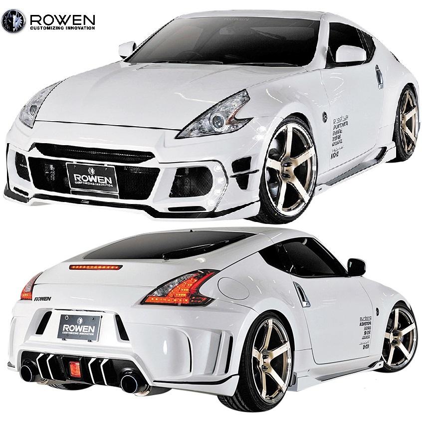 フェアレディZ Z34 ROWEN ホワイト フロントのみLED付き　中古 フェアレディ 【M's】 日産 Z34 フェアレディZ (2008.12-) ROWEN