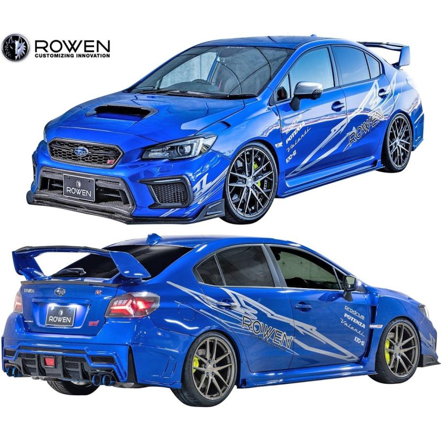 【M's】スバル WRX STI/S4 後期 (2017.6-) ROWEN サイドアンダースポイラー 左右／／FRP製 VAB VAG エアロ ロエン ロウェン ローウェン 1S006J00｜emuzu-international｜03