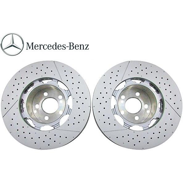 W212 AMG ベンツ E63 Eクラス（V8）純正品 フロント用 ドリルド ブレーキローター（左右）／／S212 E212 212-421-0512 2124210512 ディスクローター 新品